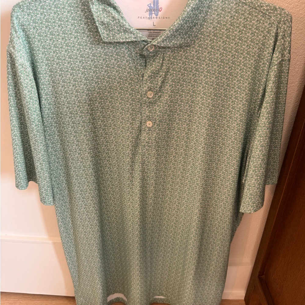 johnnie-O Green Polo Shirt Breathable Casual Style
